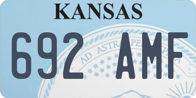 KS license plate 692AMF