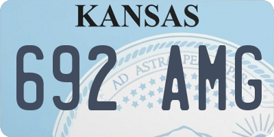 KS license plate 692AMG