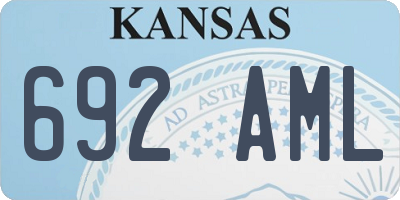 KS license plate 692AML