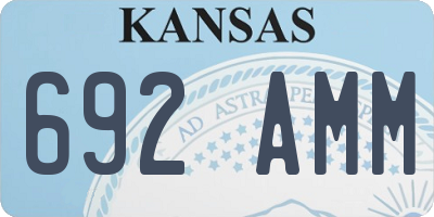 KS license plate 692AMM