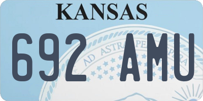 KS license plate 692AMU