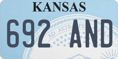 KS license plate 692AND