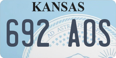 KS license plate 692AOS
