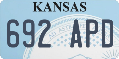 KS license plate 692APD