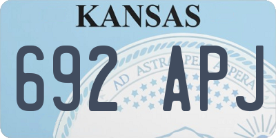 KS license plate 692APJ