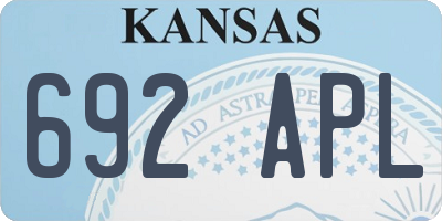 KS license plate 692APL