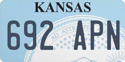 KS license plate 692APN