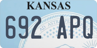 KS license plate 692APQ