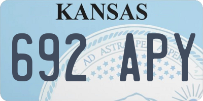 KS license plate 692APY