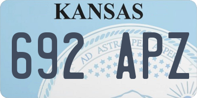 KS license plate 692APZ