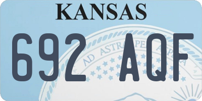 KS license plate 692AQF