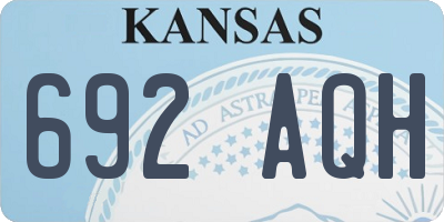 KS license plate 692AQH