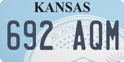 KS license plate 692AQM