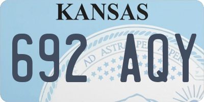 KS license plate 692AQY