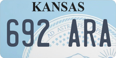 KS license plate 692ARA