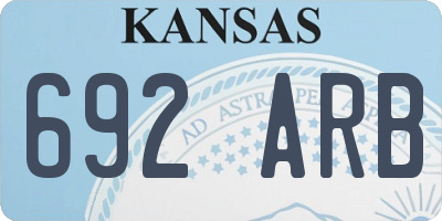 KS license plate 692ARB