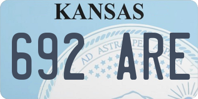 KS license plate 692ARE