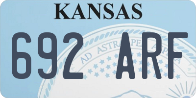 KS license plate 692ARF