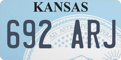 KS license plate 692ARJ