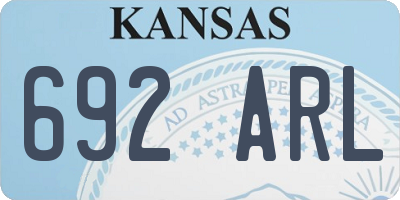 KS license plate 692ARL