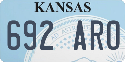 KS license plate 692ARO