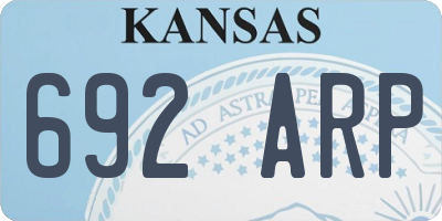 KS license plate 692ARP