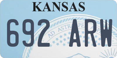 KS license plate 692ARW