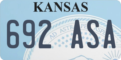 KS license plate 692ASA