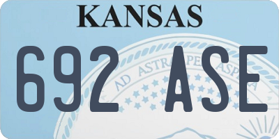 KS license plate 692ASE