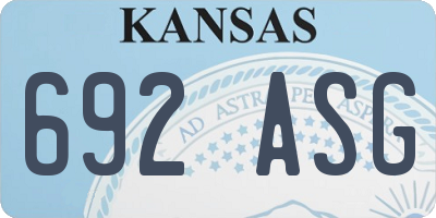 KS license plate 692ASG