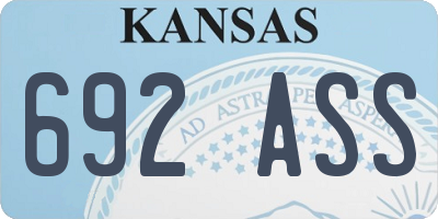 KS license plate 692ASS