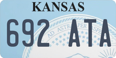 KS license plate 692ATA