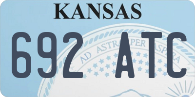 KS license plate 692ATC