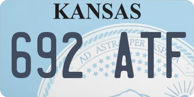 KS license plate 692ATF