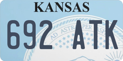 KS license plate 692ATK