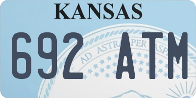 KS license plate 692ATM