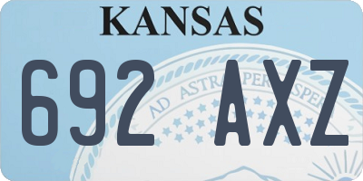 KS license plate 692AXZ