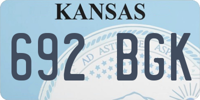 KS license plate 692BGK