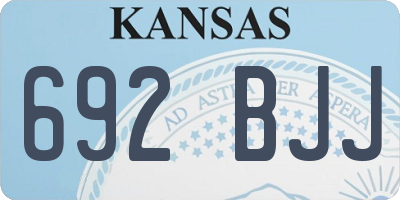 KS license plate 692BJJ