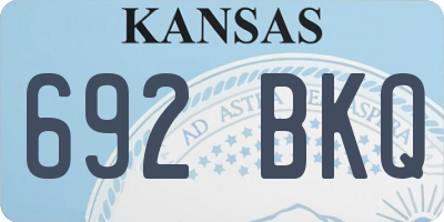 KS license plate 692BKQ