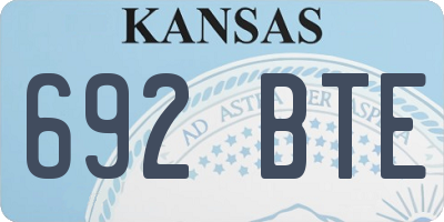 KS license plate 692BTE