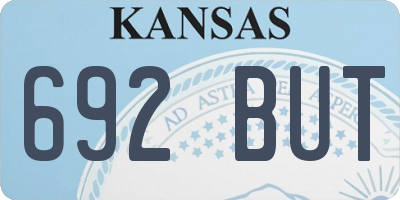 KS license plate 692BUT