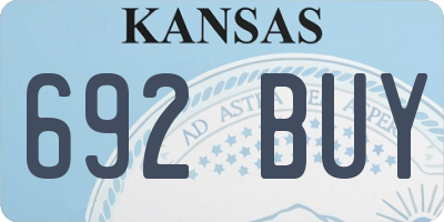 KS license plate 692BUY