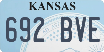 KS license plate 692BVE