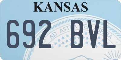 KS license plate 692BVL