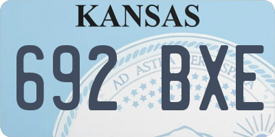 KS license plate 692BXE