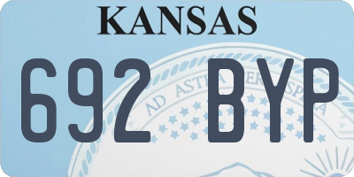 KS license plate 692BYP