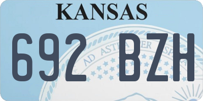 KS license plate 692BZH