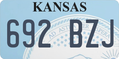 KS license plate 692BZJ