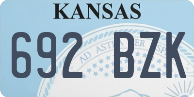 KS license plate 692BZK